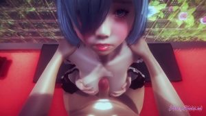 Anime game porn: Kẹp buồi vào vú cọ xát sướng tê người